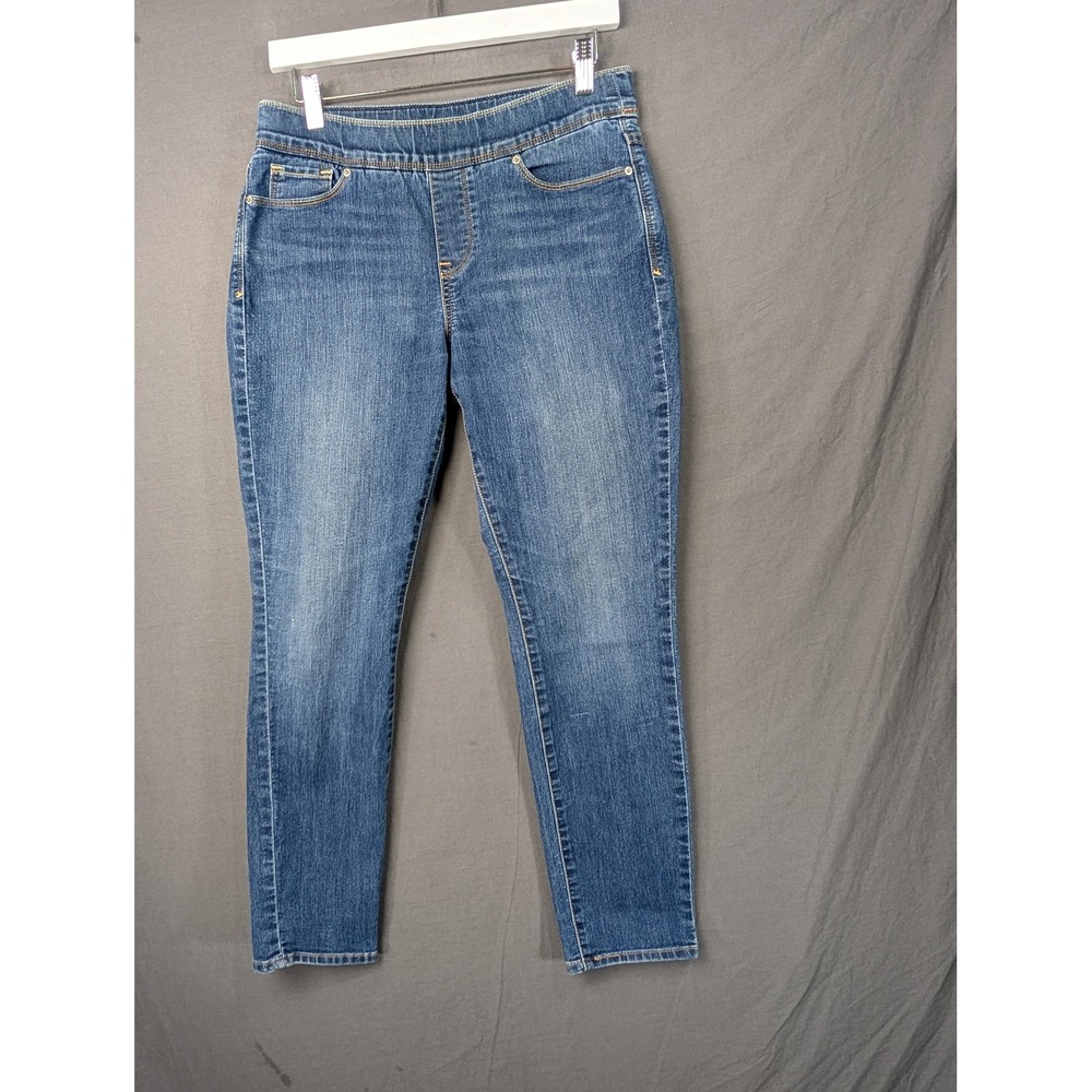 Levi Strauss Signature Womens Size 6 Pull On Skinny Jeans Blue Denim Mid Rise